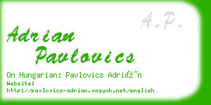 adrian pavlovics business card